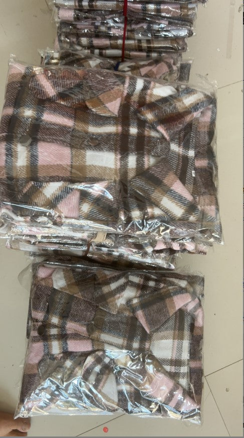 Damen Karierter Flanellhemdjacke mit übergroßem Schnitt Stalluxe