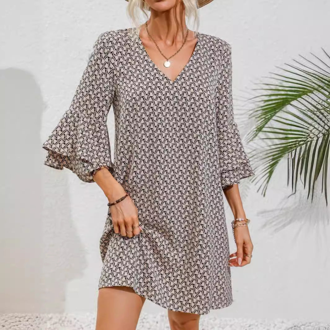 Damen Strandkleid mit voluminösen Ärmeln Stalluxe