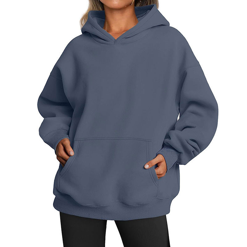 Damen Hoodie mit integriertem Taschen-Design und weichem Innenfutter Stalluxe