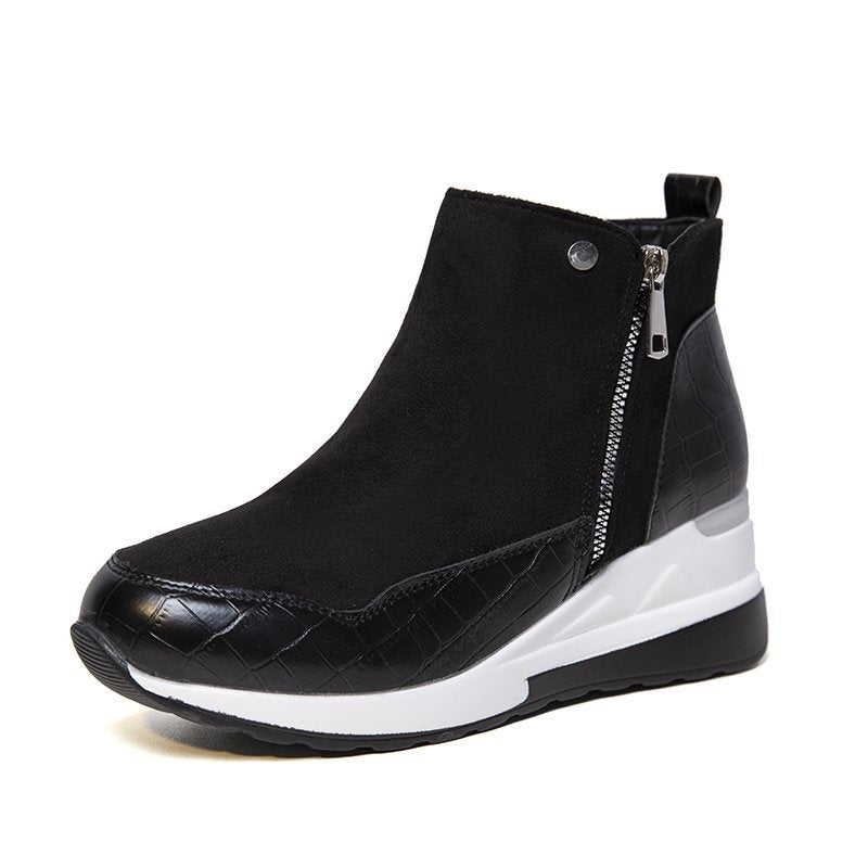 Damen modische Stiefeletten mit seitlichem Reißverschluss und gepolstertem Fußbett Stalluxe
