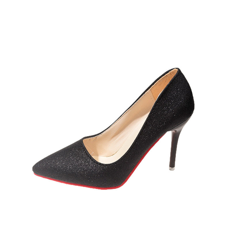 Damen Glitzernde High Heels mit elegantem spitzem Design und rutschfestem Fußbett Stalluxe