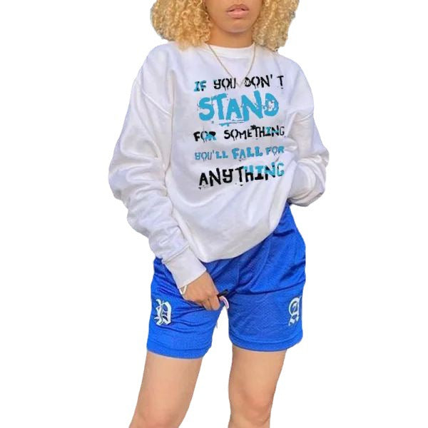 Damen Sweatshirt mit inspirierendem grafischen Aufdruck Stalluxe