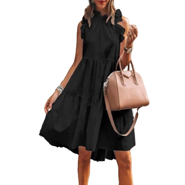 Damen verspieltes Sommerkleid mit Rüschendetails Stalluxe