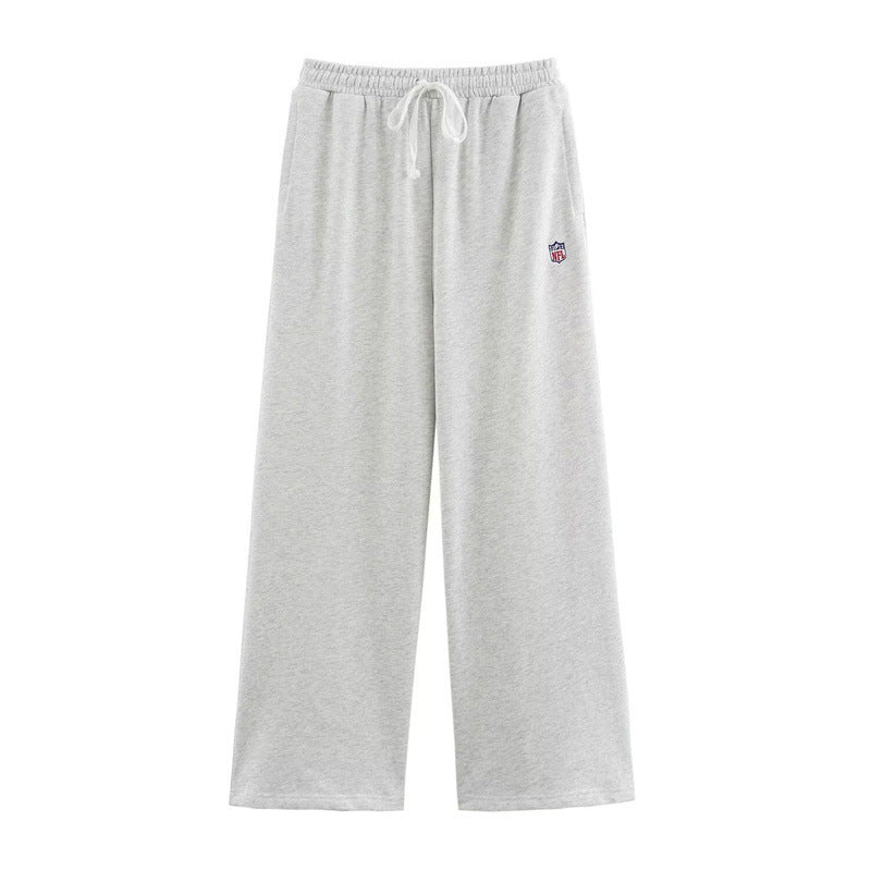 Damen sportlicher cropped Hoodie mit buntem Grafikelement und praktischem Kordelzug Stalluxe