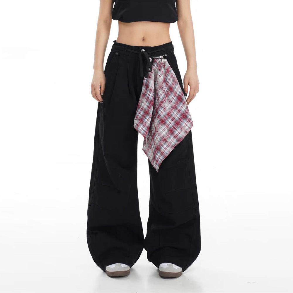 Damen Baggy Denim-Hose mit praktischem Tuch-Detail Stalluxe