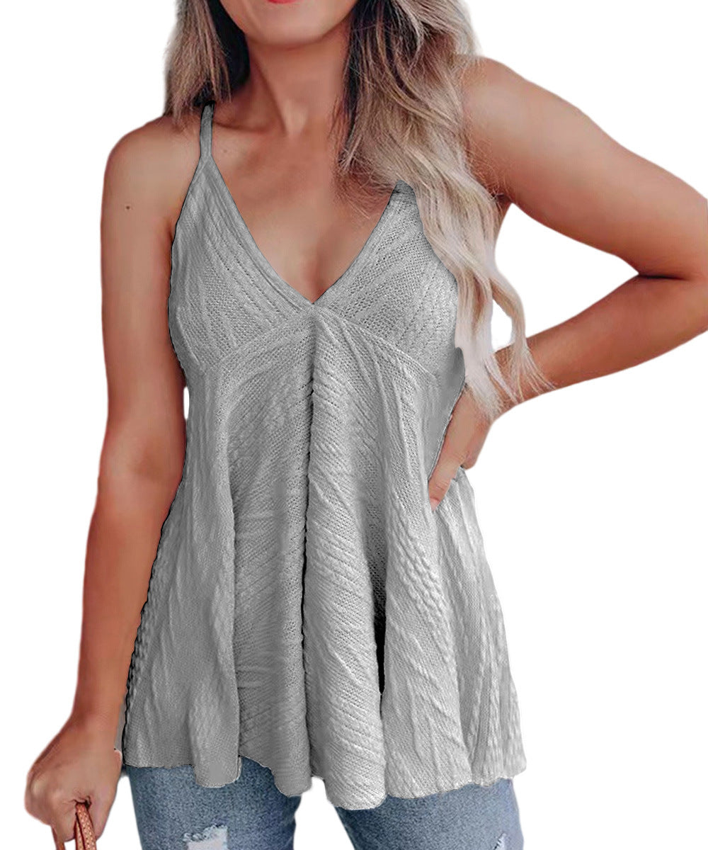 Damen lässiges Volant-Top mit V-Ausschnitt Stalluxe