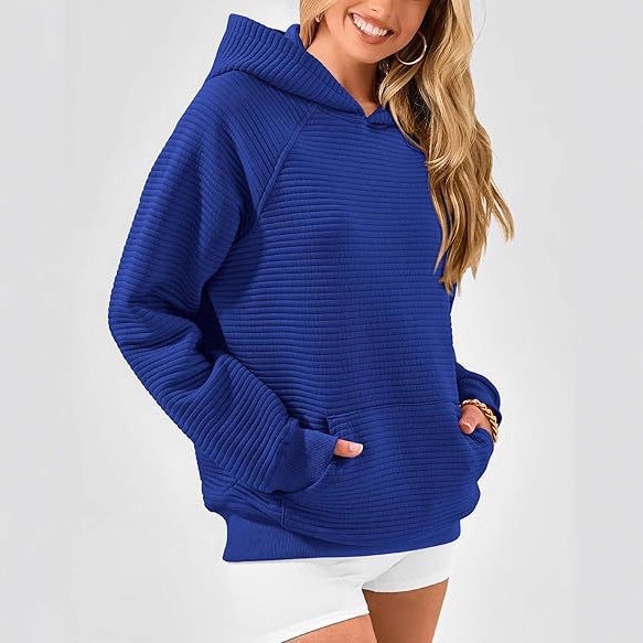 Damen lässiger Kapuzenpullover mit strukturiertem Stoff Stalluxe