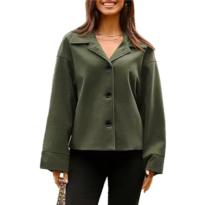 Damen Elegante Oversized-Jacke mit weich strukturiertem Stoff und lässigem Schnitt Stalluxe