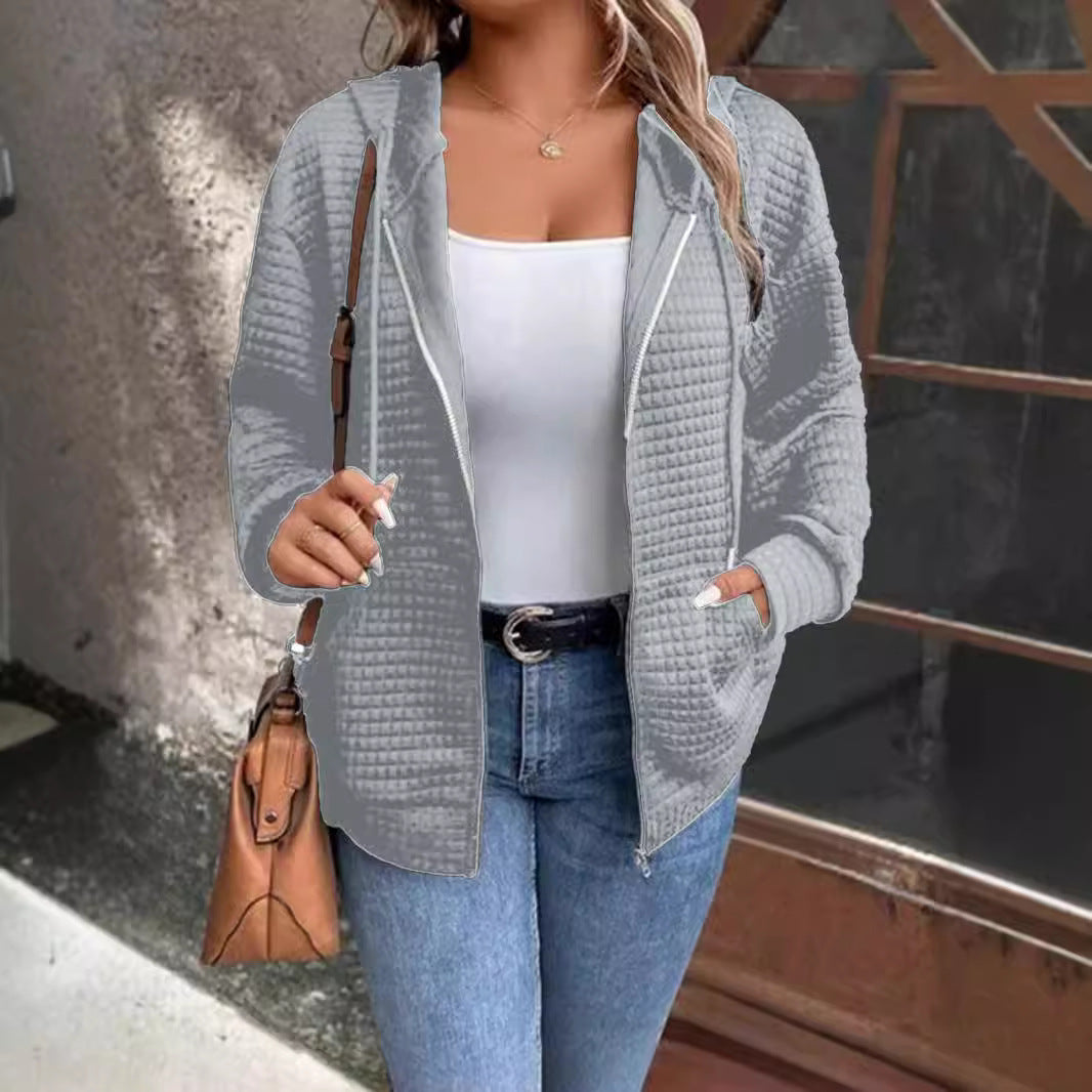 Damen Steppjacke mit Kapuze und Reißverschluss Stalluxe