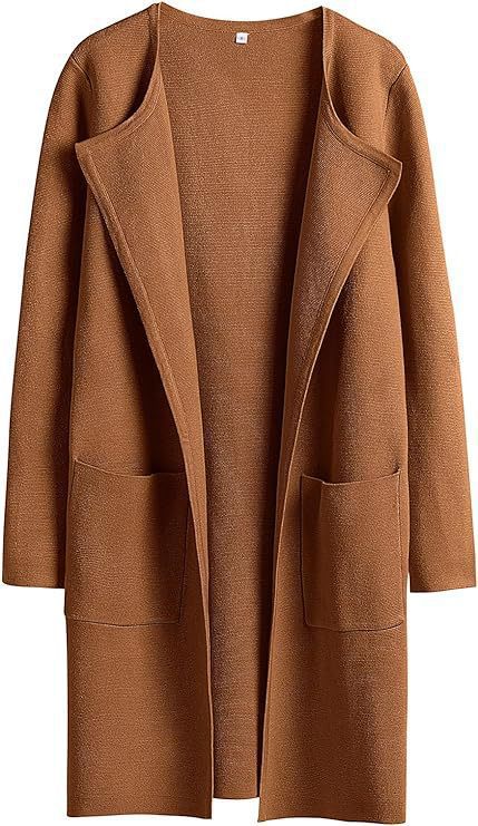 Damen Strickmantel mit lässigem Schnitt und praktischen Taschen Stalluxe