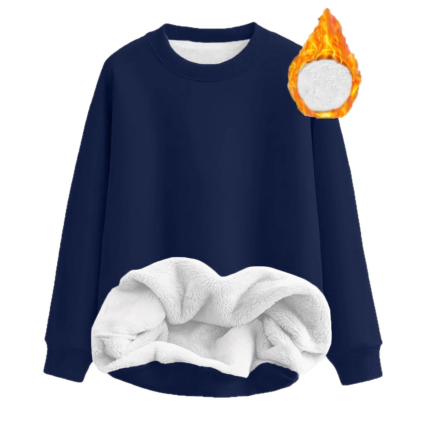 Damen Wärmendes Sweatshirt mit flauschigem Innenfutter Stalluxe