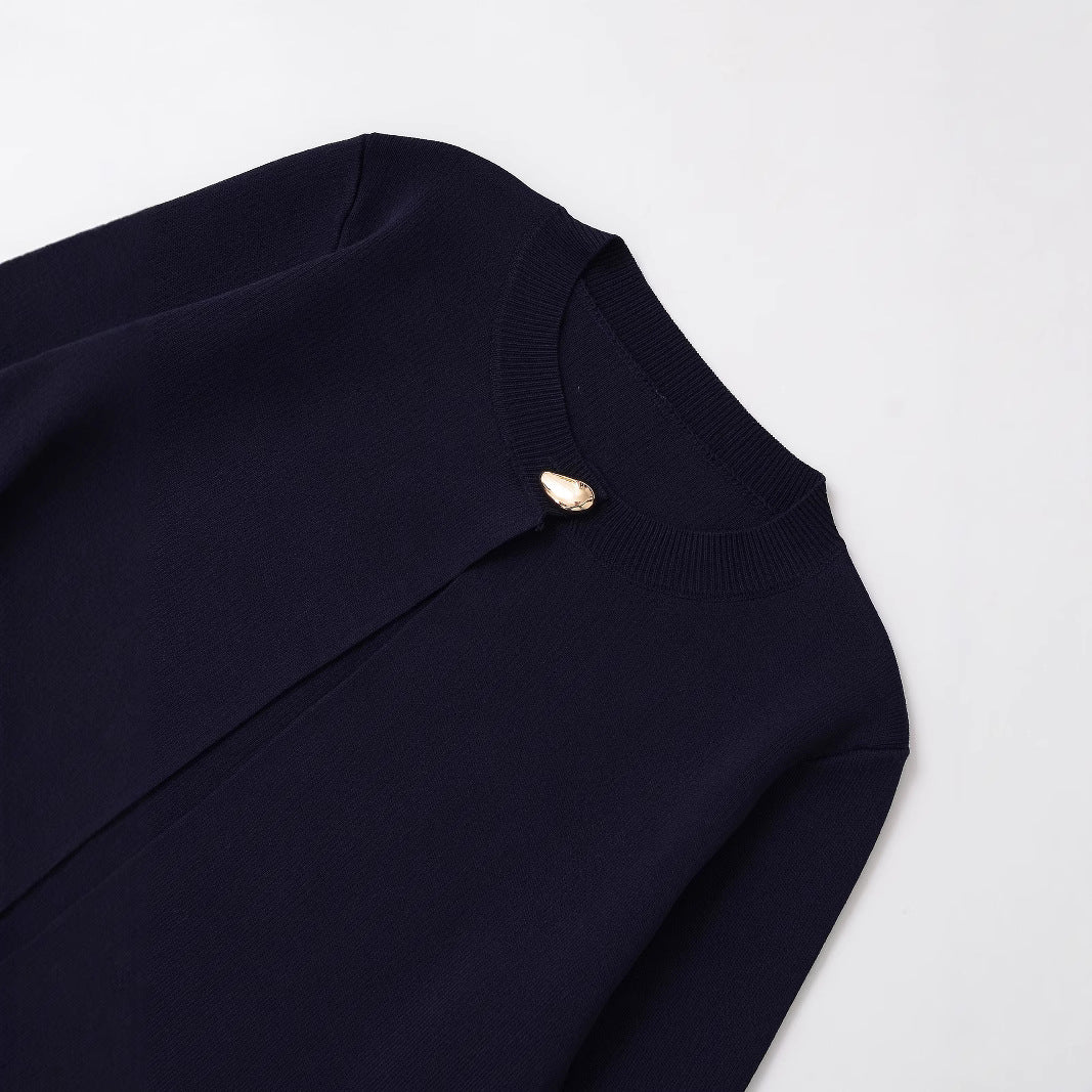 Damen modische Strickjacke mit dekorativem Knopf und elegantem Schnitt Stalluxe