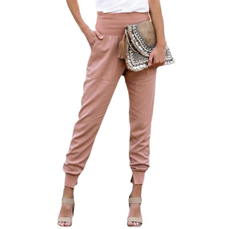 Damen Sportliche Freizeithose mit elastischem Bund und Taschen Stalluxe