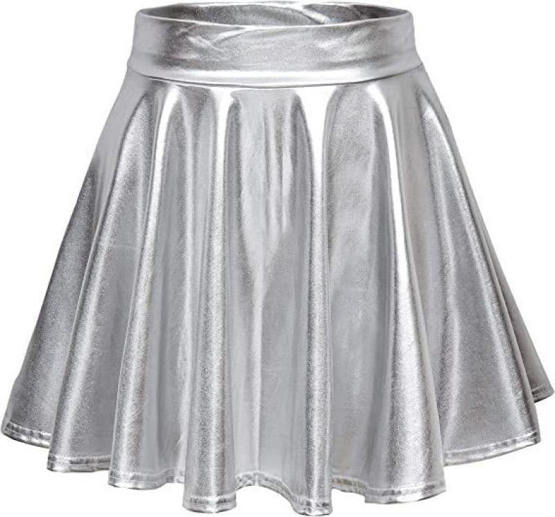 Women's Stylish High-Waisted Faux Leather Skirt Stalluxe