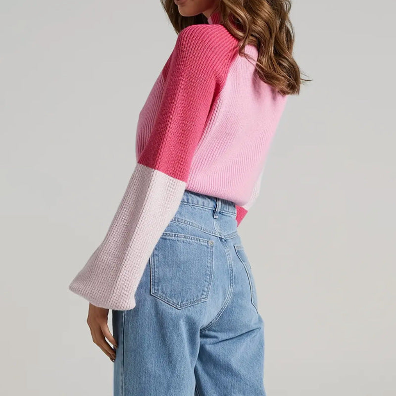 Damen Pullover mit einzigartigem Strukturstrick und voluminösen Ärmeln Stalluxe