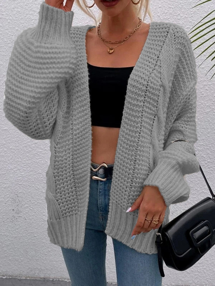 Damen Grobstrick-Cardigan mit tiefen Taschen und lässigem Schnitt Stalluxe
