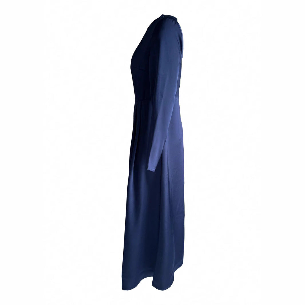 Damen Elegantes Maxikleid mit langem Arm und fließendem Schnitt Stalluxe