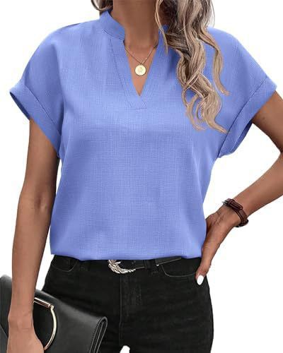 Damen lässige Bluse mit Stehkragen Stalluxe