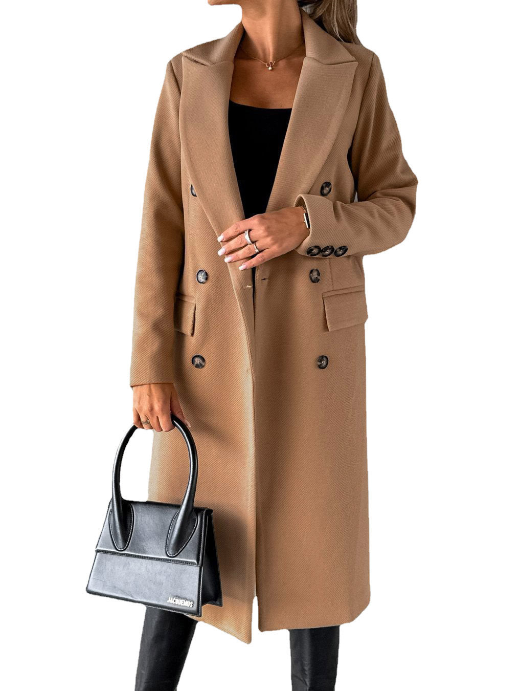 Damen Wintermantel im eleganten Schnitt mit doppelter Knopfreihe und tiefen Taschen Stalluxe