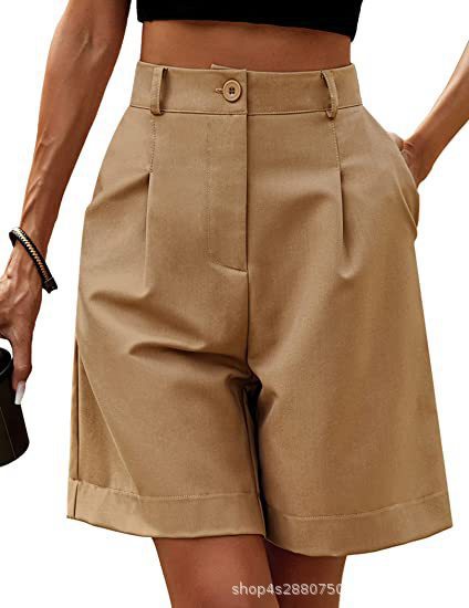 Damen Elegante Bundfalten-Shorts mit praktischen Taschen Stalluxe