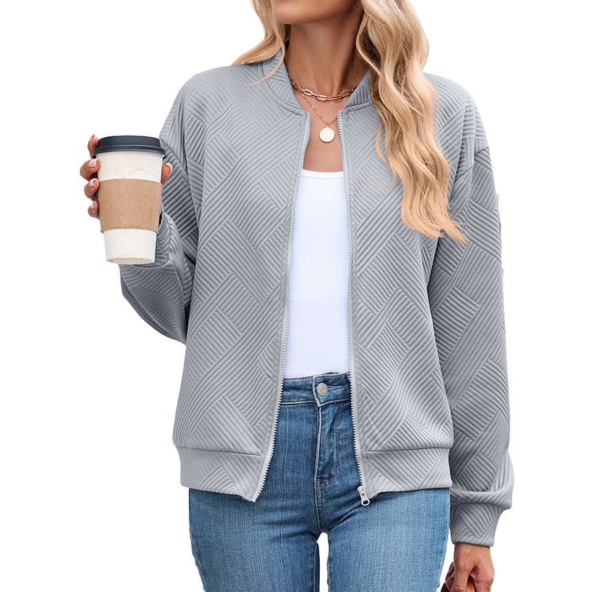 Damen Sportliche Bomberjacke mit strukturiertem Design Stalluxe