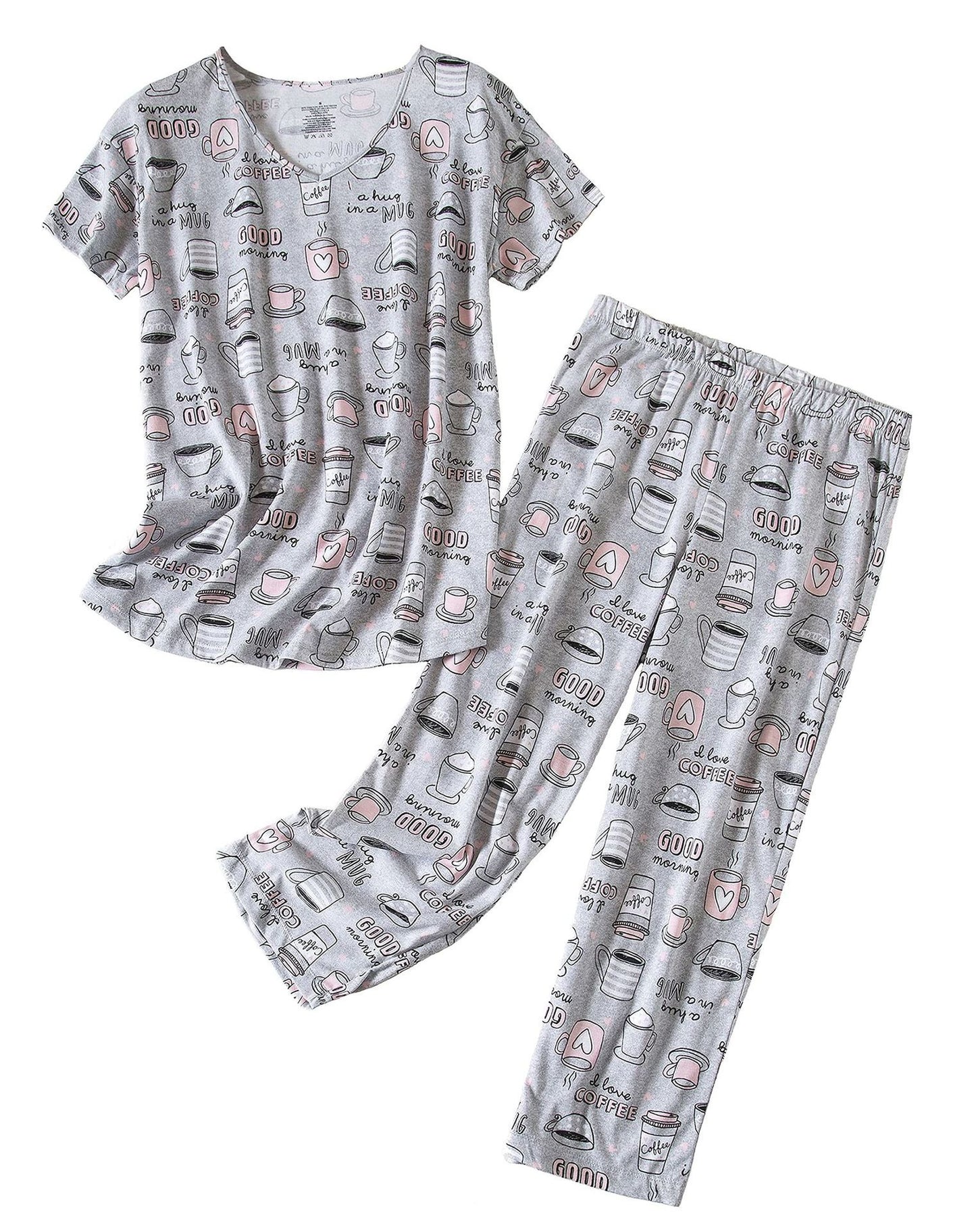 Women's Fun Graphic Pajama Set Stalluxe