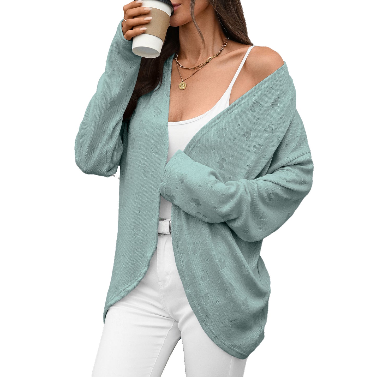 Damen Oversized Pulloverjacke Stalluxe