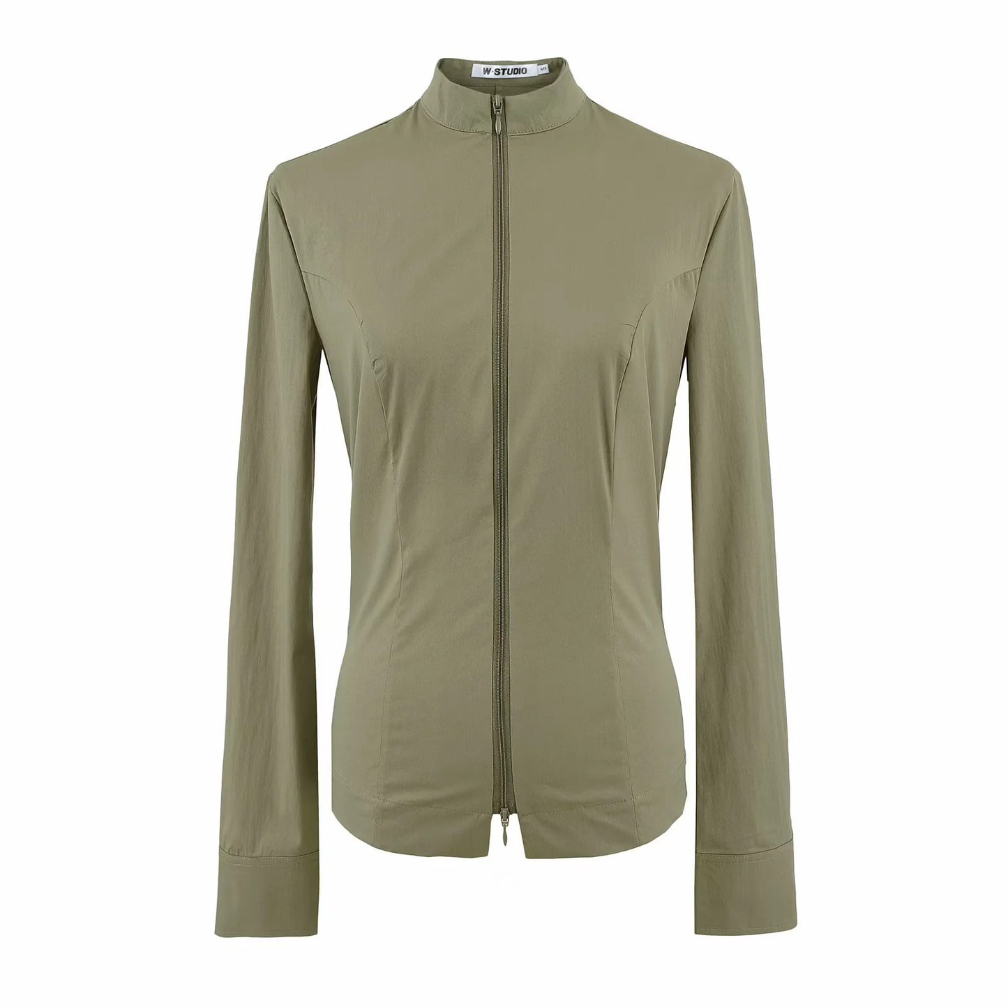 Damen Hochleistungs-Activewear-Jacke mit Stehkragen und Reißverschluss Stalluxe
