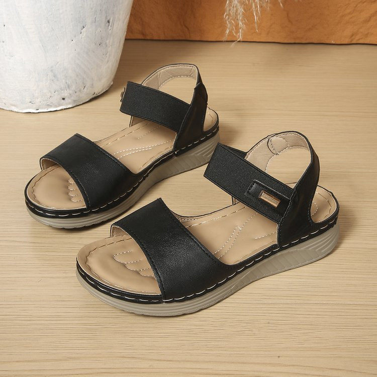 Damen Kompakte Sandalen mit verstellbarem Riemen und ergonomischer Sohle Stalluxe