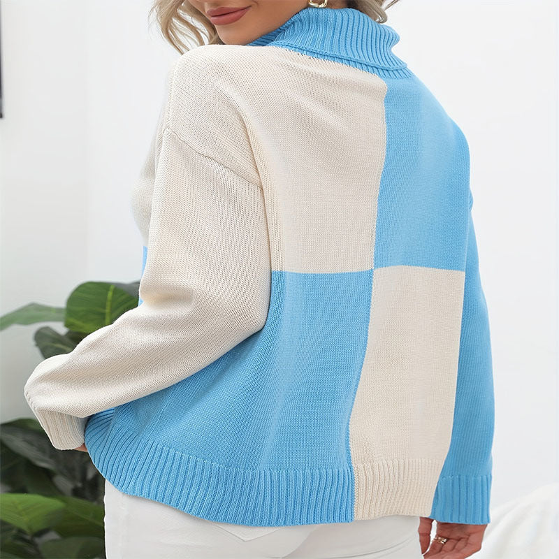 Damen Oversize Pullover mit modischem Farbblockdesign Stalluxe
