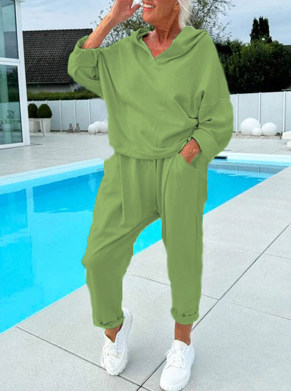 Damen modischer Hoodie und Jogginghose Set Stalluxe