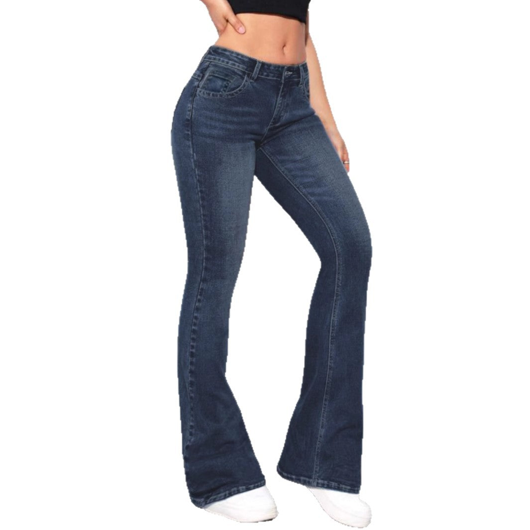 Damen Flared Jeans im Vintage-Stil mit hohem Bund Stalluxe