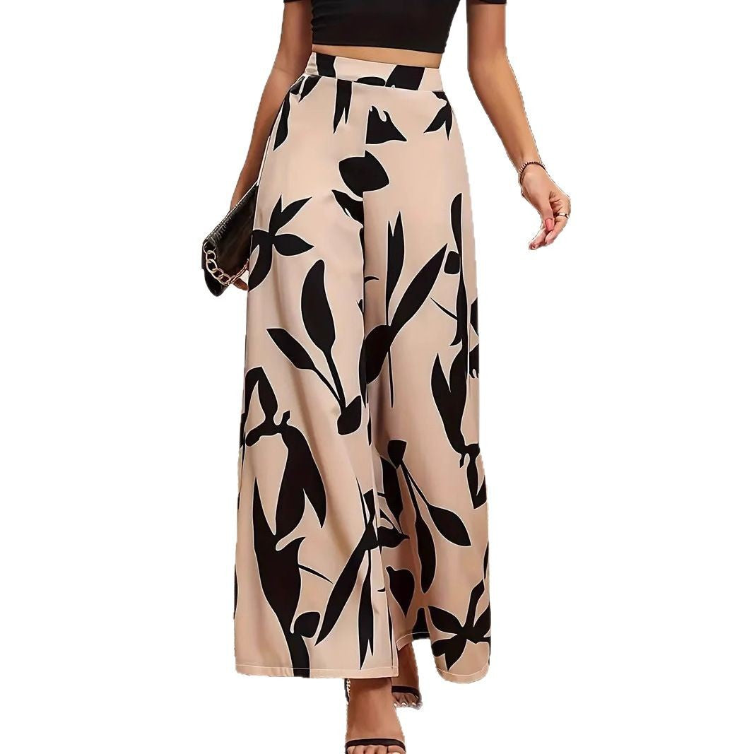 Damen elegante Pluderhose mit floralem Musterdruck Stalluxe