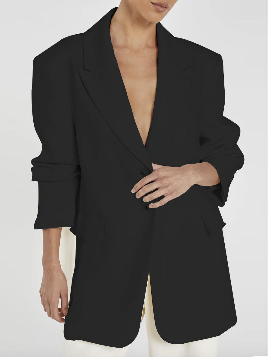 Damen Oversized Blazer mit Knopfdetails Stalluxe