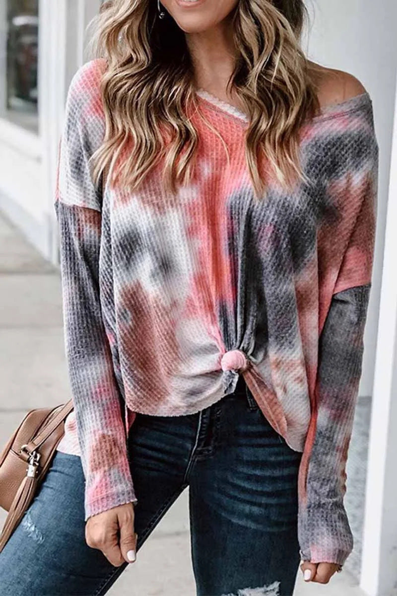 Women's Off-Shoulder Waffle Knit Top Stalluxe