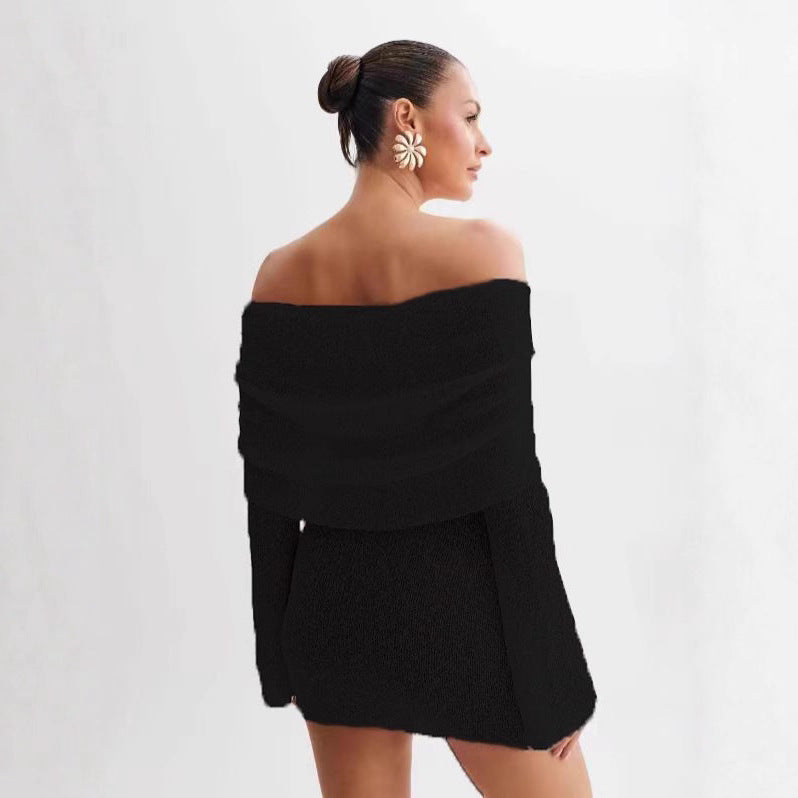 Damen Schulterfreies Minikleid mit glitzerndem Effekt und Übergröße Stalluxe