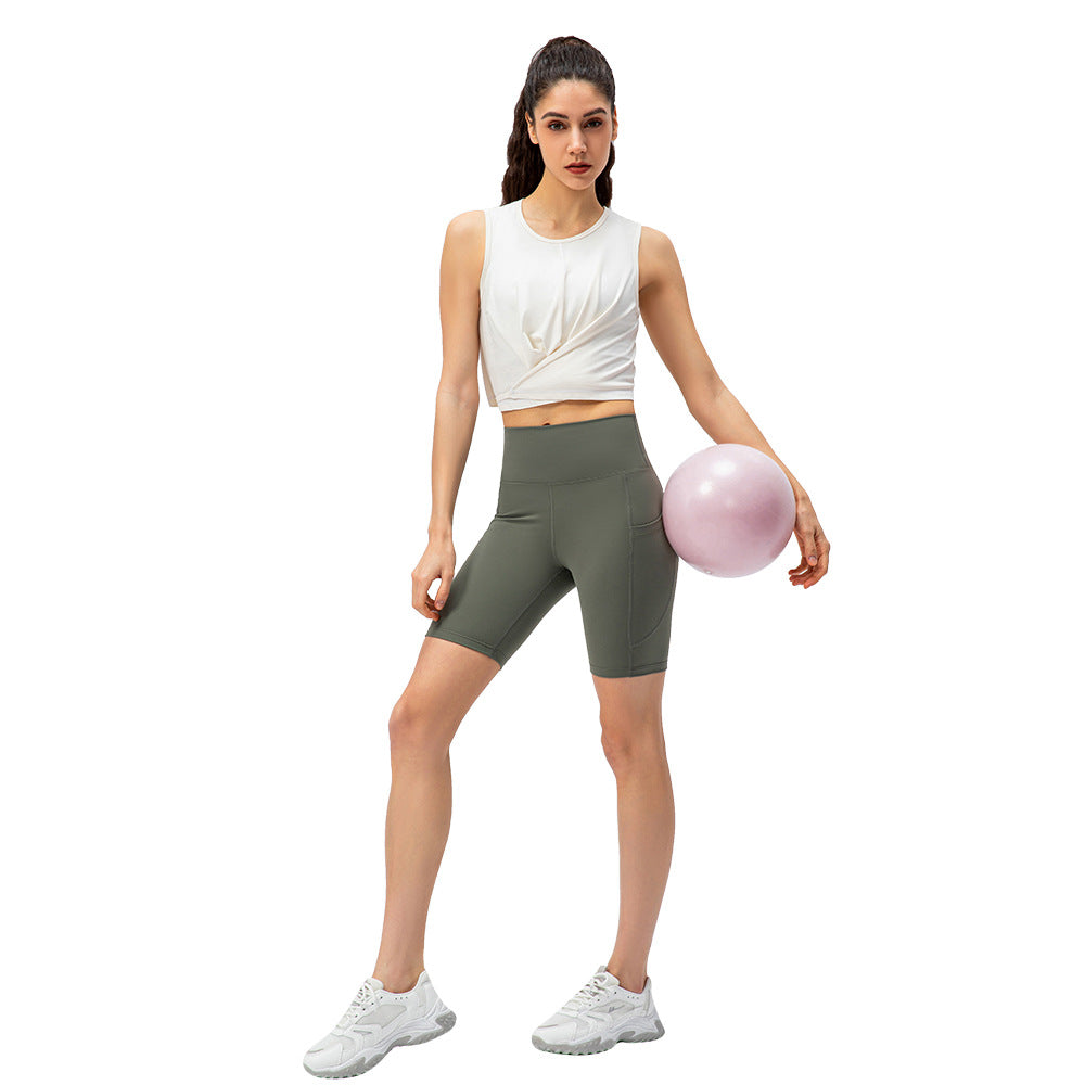 Damen Sport Crop-Top mit Knoten-Detail und atmungsaktiven Eigenschaften Stalluxe