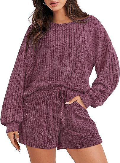 Women's Cozy Ribbed Lounge Set Stalluxe