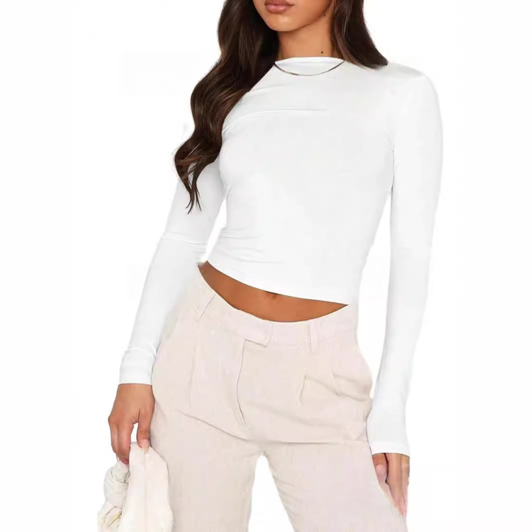 Damen Langarmshirt mit figurbetonter Silhouette und innovativem Design Stalluxe