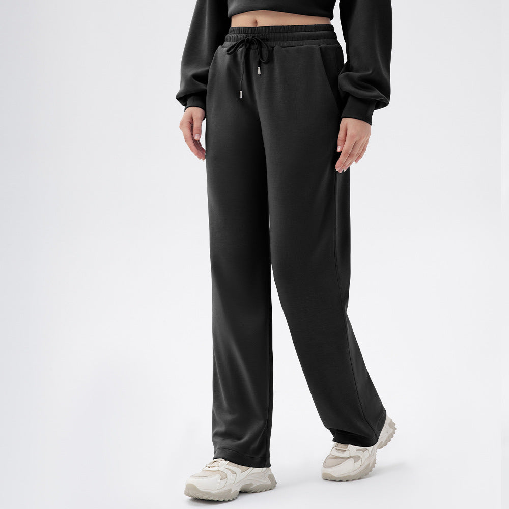 Damen Bequeme Jogginghose mit seitlichen Eingrifftaschen und verstellbarem Bund Stalluxe