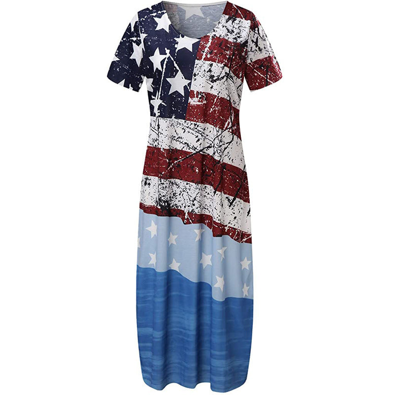 Women's Graphic Maxi Dress Stalluxe
