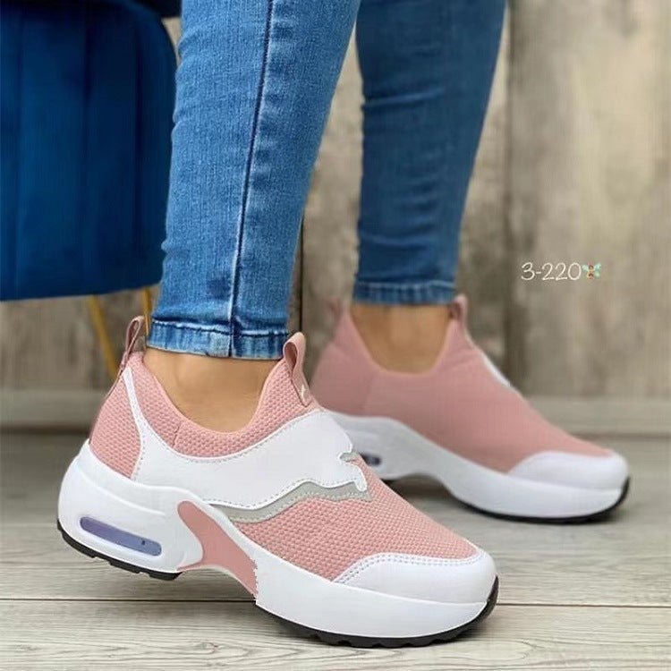 Damen Sportliche Slip-On Sneakers mit atmungsaktiver Mesh-Oberfläche Stalluxe