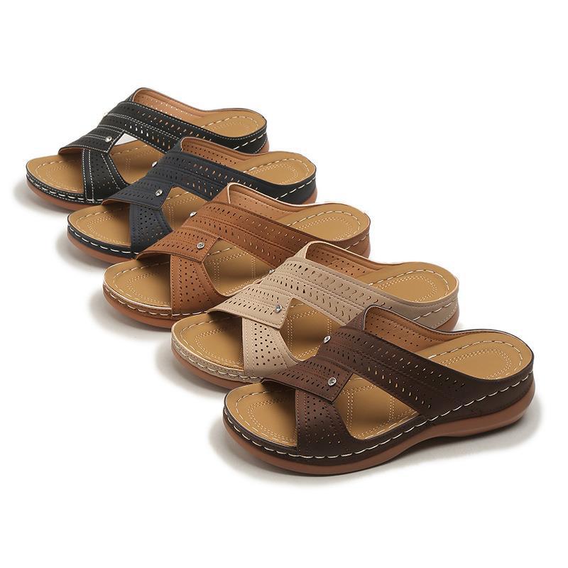 Damen Komfortable und atmungsaktive Sandaletten mit modischen Perforationen Stalluxe