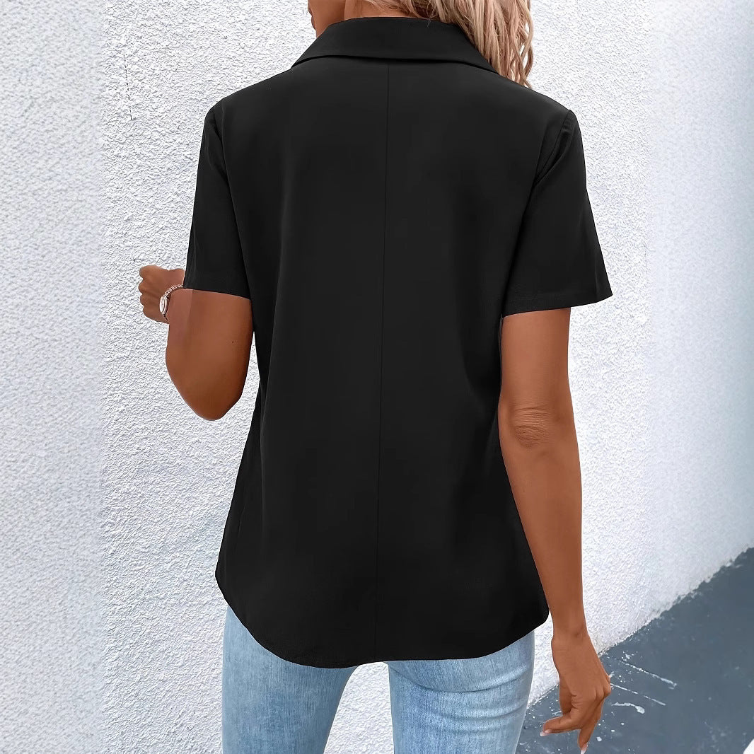 Frauen Zip-Up Utility Shirt Stalluxe