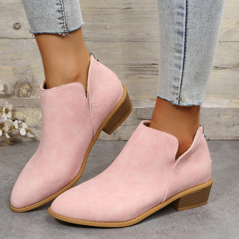Damen Ankle Boots mit elegantem Reißverschluss und komfortablem Blockabsatz Stalluxe