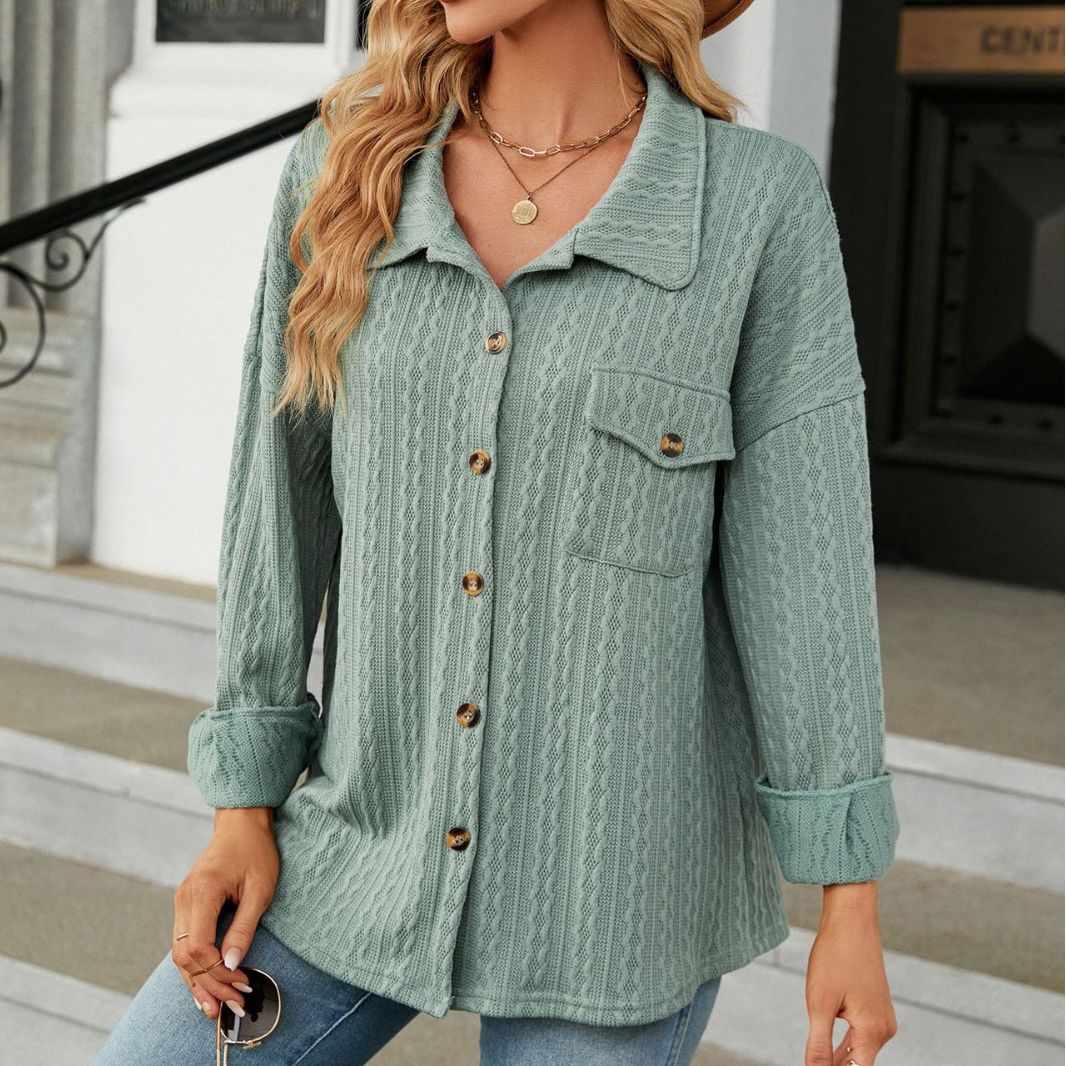 Damen Übergröße Hemdjacke mit strukturiertem Muster Stalluxe