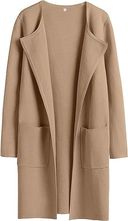 Damen Strickmantel mit lässigem Schnitt und praktischen Taschen Stalluxe
