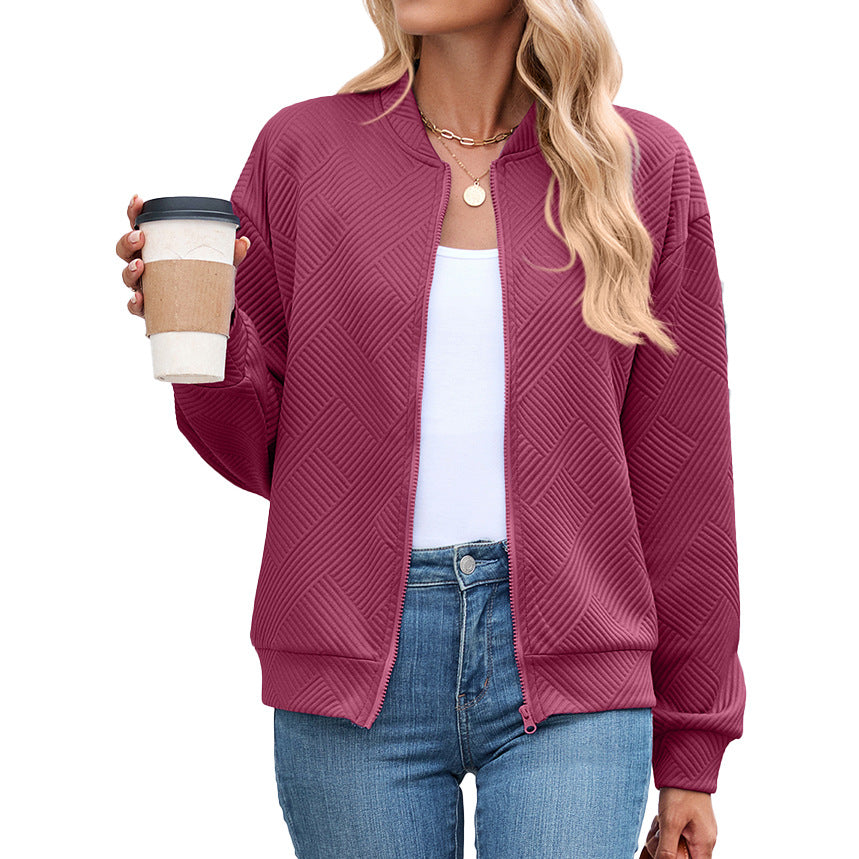Damen Sportliche Bomberjacke mit strukturiertem Design Stalluxe