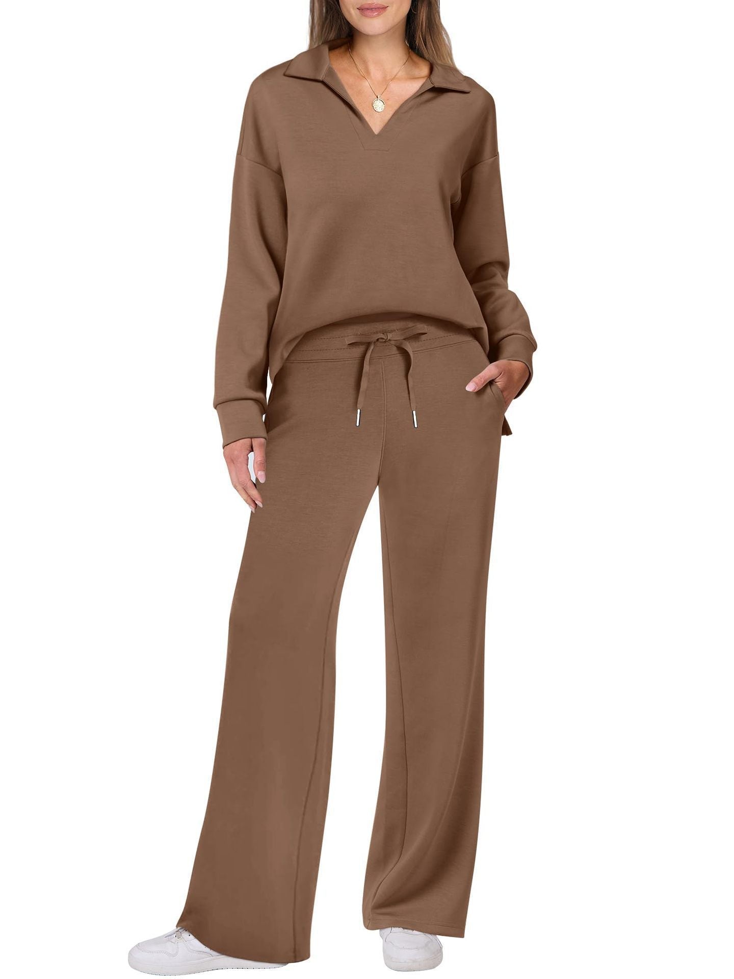 Damen Elegante Sportliche Freizeitgarnitur mit weitem Schnitt Stalluxe