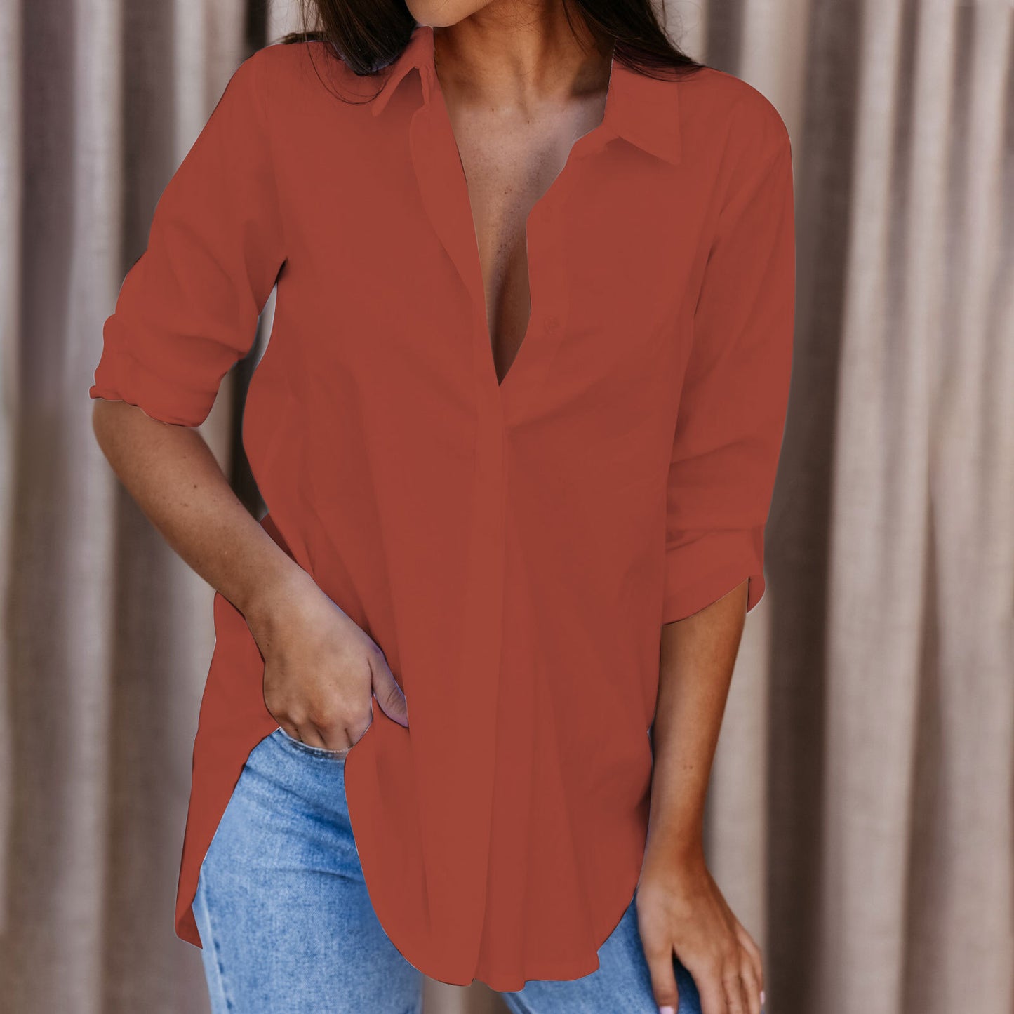 Damen elegante Bluse mit lässigem Schnitt und zeitlosem Design Stalluxe
